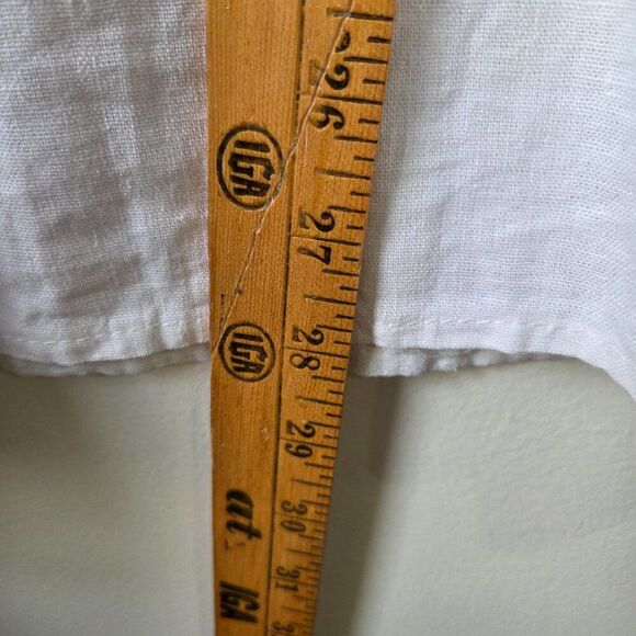 EUC CYNTHIA ROWLEY WHITE LINEN BLEND WHITE BELL SLEEVES TOP SIZE 1X - Picture 15 of 15